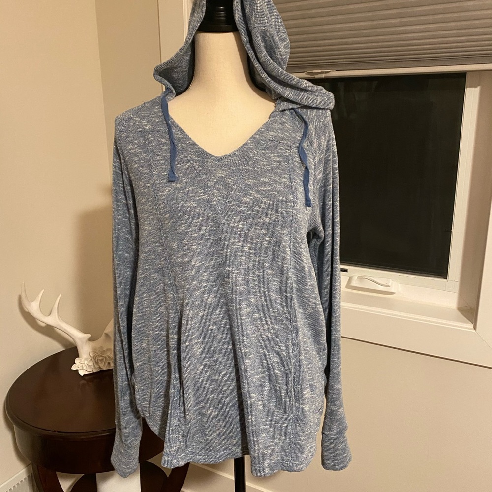 Roxy Blue Heathered Hoodie Sweatshirt